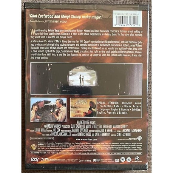 The Bridges of Madison County (DVD) New - Clint Eastwood, Meryl Streep - Picture 2 of 3